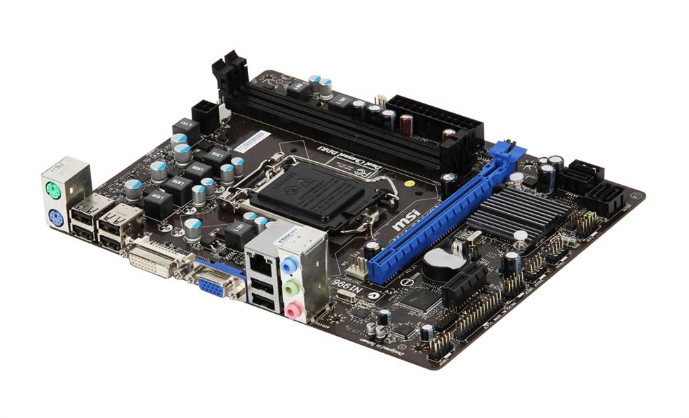 H61MP20G3PBR MSI Intel H61 B3 Socket 1155 Matx Motherboard with DVI Video Audio and Lan (Refurbished)