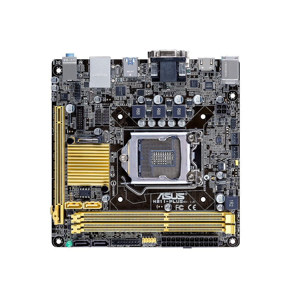 H81I-PLUS-DDO ASUS H81I-Plus Socket LGA 1150 Intel H81 Chipset 4th Generation Core i7 / i5 / i3 / Pentium / Celeron Processors Support DDR3 2x U-DIMM 2x SATA 6.0Gb/s Mini-ITX Motherboard (Refurbished)
