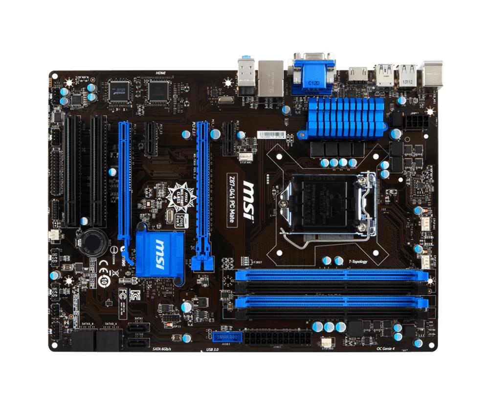 H87-G41-PCMATE MSI H87-g41 PC Mate LGA1150 Intel H87 DDR3 DVI HDMI Motherboard (Refurbished)