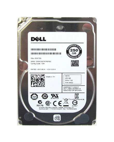 HC6FN Dell 250GB 7200RPM SATA 6Gbps 64MB Cache 2.5-inch Internal Hard Drive