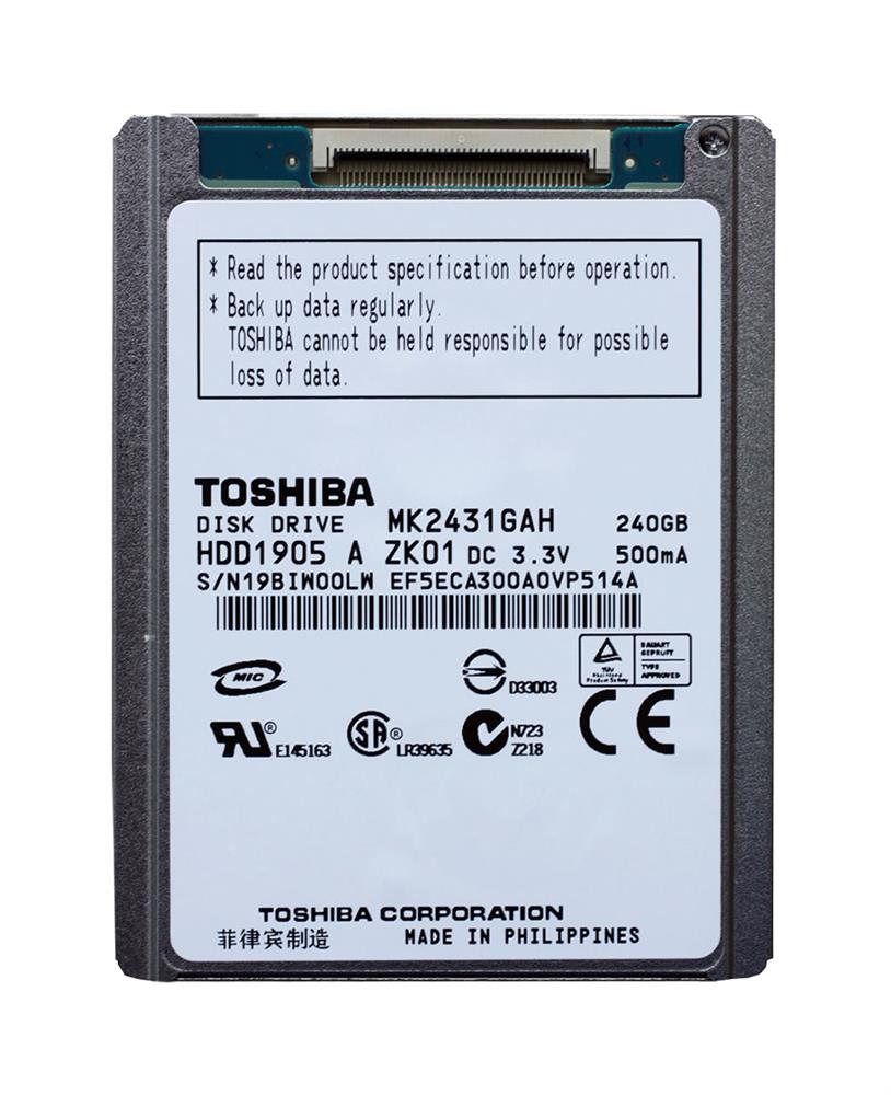 HDD1905 Toshiba Mobile 240GB 4200RPM ATA-100 (ZIF) 8MB Cache 1.8-inch Internal Hard Drive