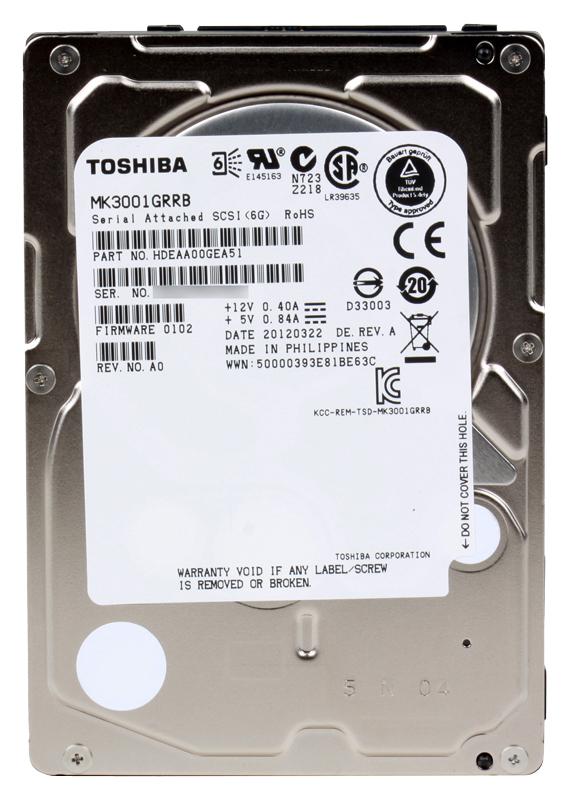 HDEAA00DAA51 Toshiba Enterprise 300GB 15000RPM SAS 6Gbps 32MB Cache 2.5-inch Internal Hard Drive