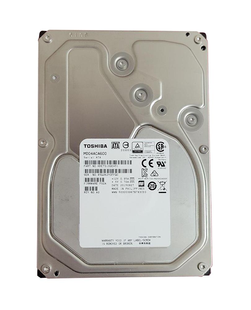HDETS10GEA51 Toshiba Desktop 6TB 7200RPM SATA 6Gbps 128MB Cache (512e) 3.5-inch Internal Hard Drive