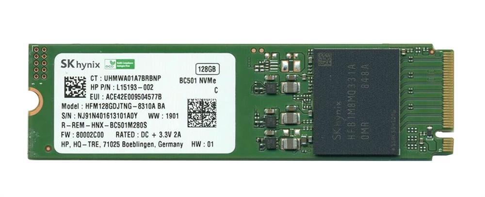 HFM128GDJTNG Hynix 128GB TLC PCI Express 3.0 x4 NVMe M.2 2280 Internal Solid State Drive (SSD)