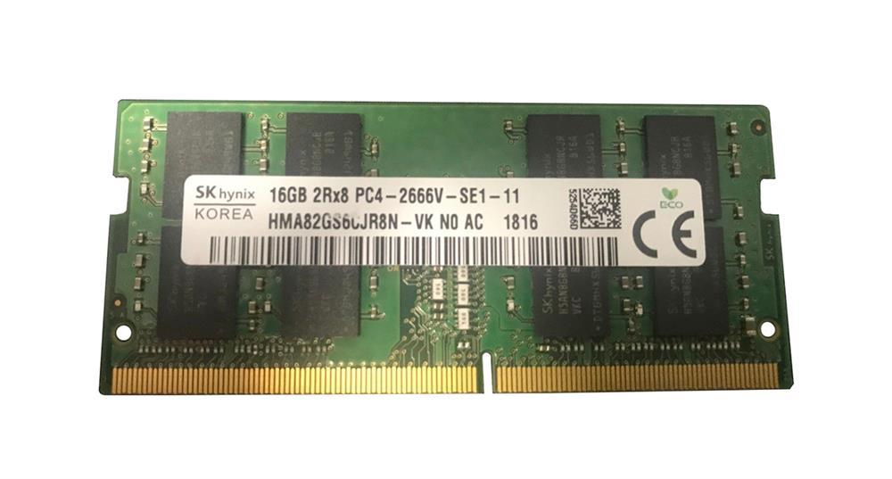 HMA82GS6CJR8N-VK Hynix 16GB PC4-21300 DDR4-2666MHz non-ECC Unbuffered CL19 260-Pin SoDimm 1.2V Dual Rank Memory Module