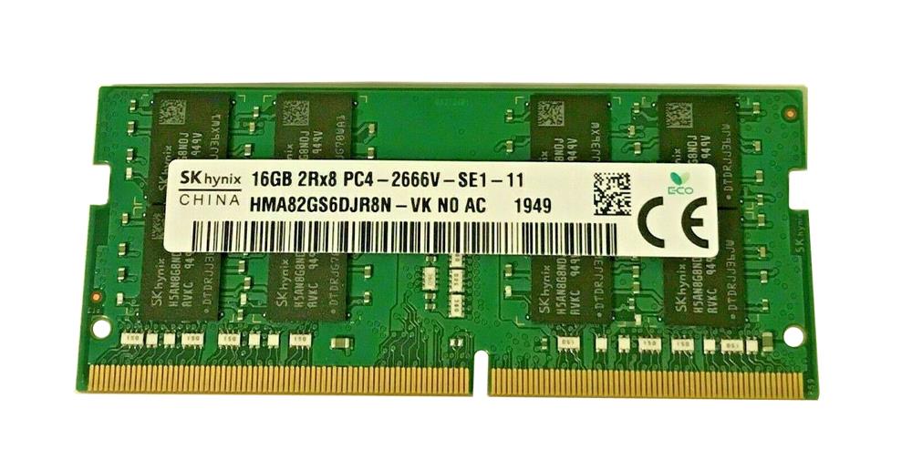HMA82GS6DJR8N-VKN0-AC Hynix 16GB PC4-21300 DDR4-2666MHz non-ECC Unbuffered CL19 260-Pin SoDimm 1.2V Dual Rank Memory Module