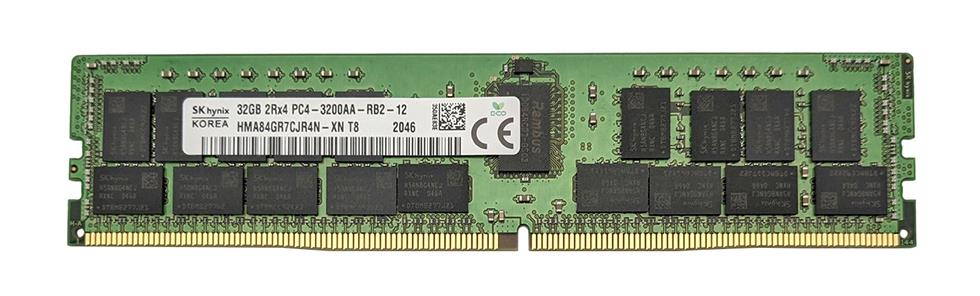 HMA84GR7CJR4N-XNT8 Hynix 32GB PC4-25600 DDR4-3200MHz Registered ECC CL22 288-Pin DIMM 1.2V Dual Rank Memory Module