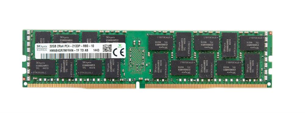 HMA84GR7MFR4N-TF Hynix 32GB PC4-17000 DDR4-2133MHz ECC Registered CL15 288-Pin DIMM 1.2V Dual Rank Memory Module