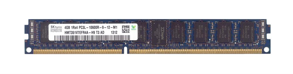 HMT351V7EFR4A-H9T3 Hynix 4GB PC3-10600 DDR3-1333MHz ECC Registered CL9 240-Pin DIMM 1.35V Low Voltage Very Low Profile (VLP) Single Rank Memory Module