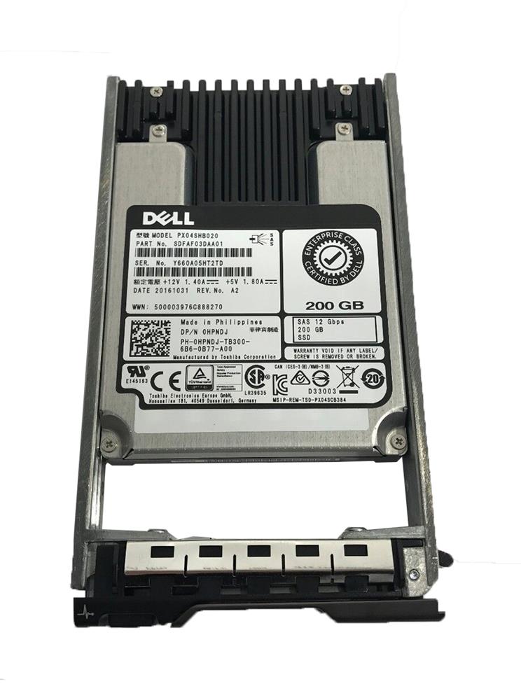 HPNDJ-RFB Dell 200GB eMLC SAS 12Gbps Write Intensive 2.5-inch Internal Solid State Drive (SSD)