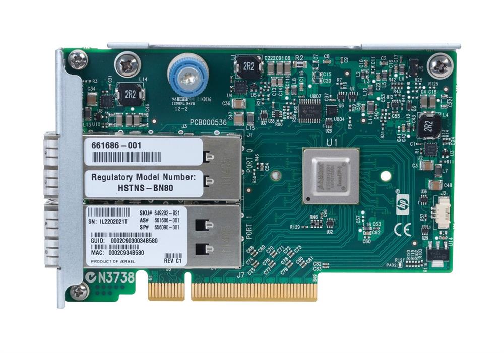 HSTNS-BN80 HP InfiniBand QDR/EN 10GB 2-Port 544FLR-QSFP Adapter