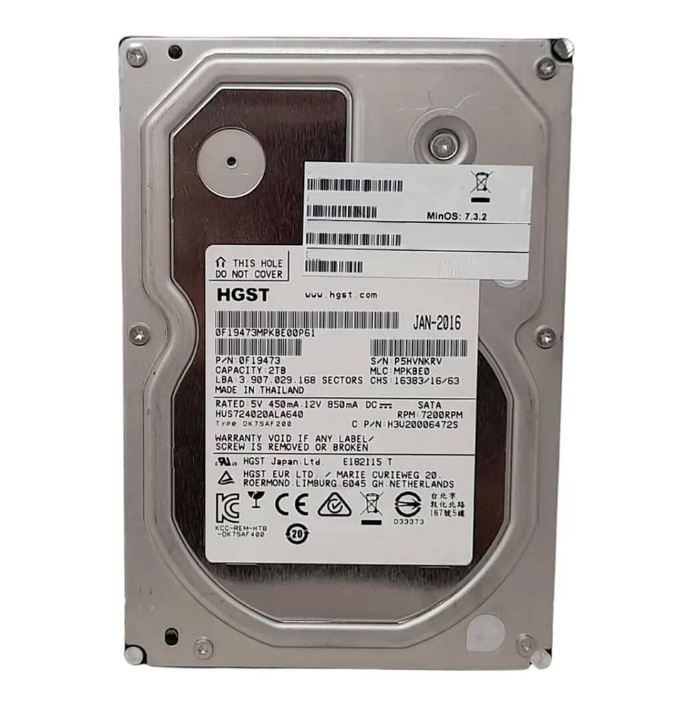 HUA724020ALA640 Hitachi 2TB 7200RPM SATA 6Gbps 3.5-inch Internal Hard Drive