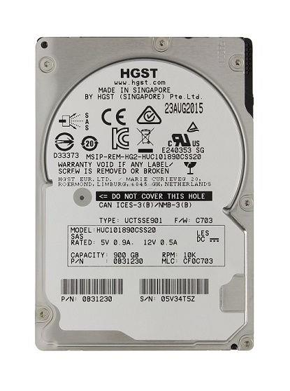 HUC101890CSS20 Hitachi 900GB 10000RPM SAS 12Gbps 2.5-inch Internal Hard Drive