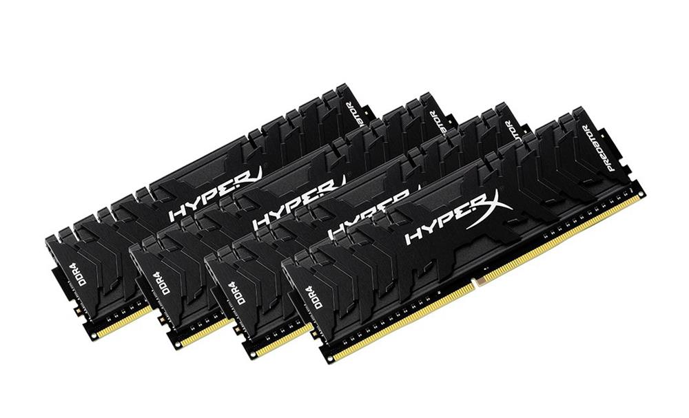 HX430C15PB3AK4/64 Kingston XMP HyperX Predator RGB 64GB Kit (4 X 16GB) 3000MHz PC4-24000 DDR4-3000MHz non-ECC Unbuffered CL15 (15-17-17) 288-Pin DIMM 1.35V Memory (Kit of 4) 