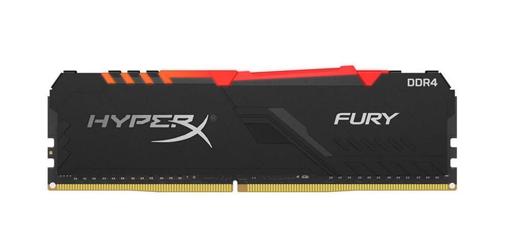 HX432C16FB3A/8 Kingston HyperX FURY Black 8GB PC4-25600 DDR4-3200MHz non-ECC Unbuffered CL16 288-Pin DIMM 1.35V Memory Module
