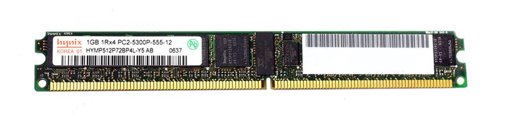 HYMP512P72BP4L-Y5-AB Hynix 1GB PC2-5300 DDR2-667MHz ECC Registered CL5 240-Pin DIMM Very Low Profile (VLP) Single Rank Memory Module