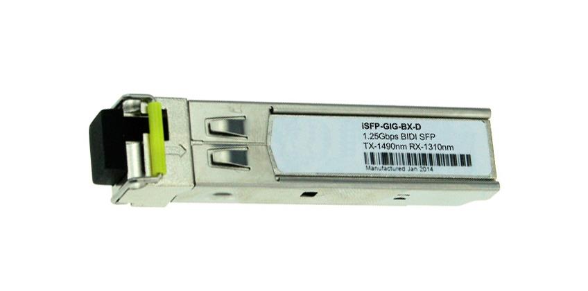 ISFP-GIG-BX-D Alcatel-Lucent 1Gbps 1000Base-BX Single-mode Fiber 10km 1490nmTX/1310nmRX LC Connector SFP Transceiver Module (Refurbished)