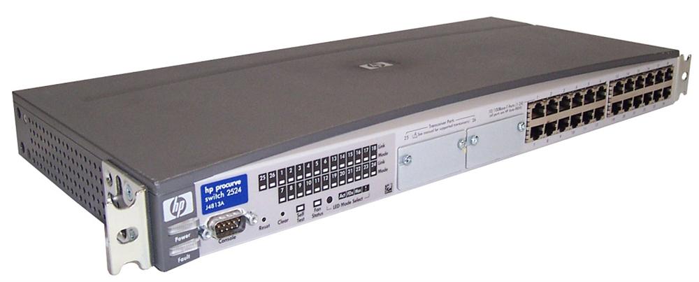 J4813A#ABB HP ProCurve Switch 24-Ports RJ-45 2524 Fast Ethernet 10/100Base-T 24-Ports Managed Rack Mountable (Refurbished)