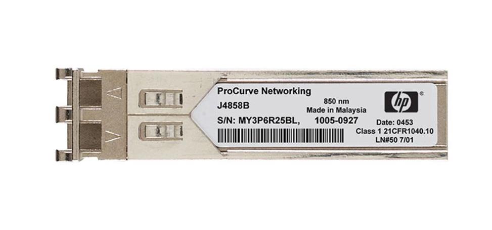 J4858B HP ProCurve 1Gbps 1000Base-SX Multi-mode Fiber 550m 850nm Duplex LC Connector SFP (mini-GBIC) Transceiver Module