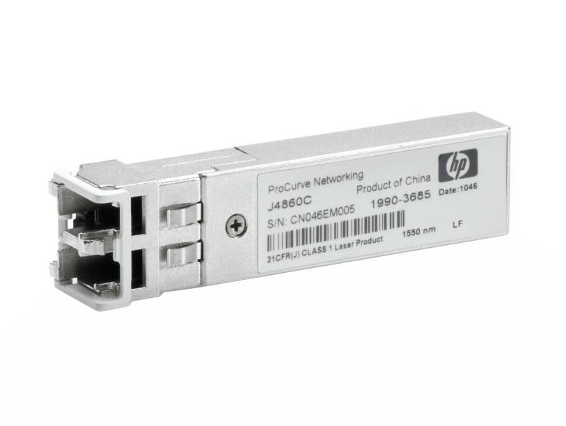 J4860C-CW49 HP 1Gbps 1000Base-ZX CWDM Single-mode Fiber 80km 1490nm Duplex LC Connector SFP (mini-GBIC) Transceiver Module