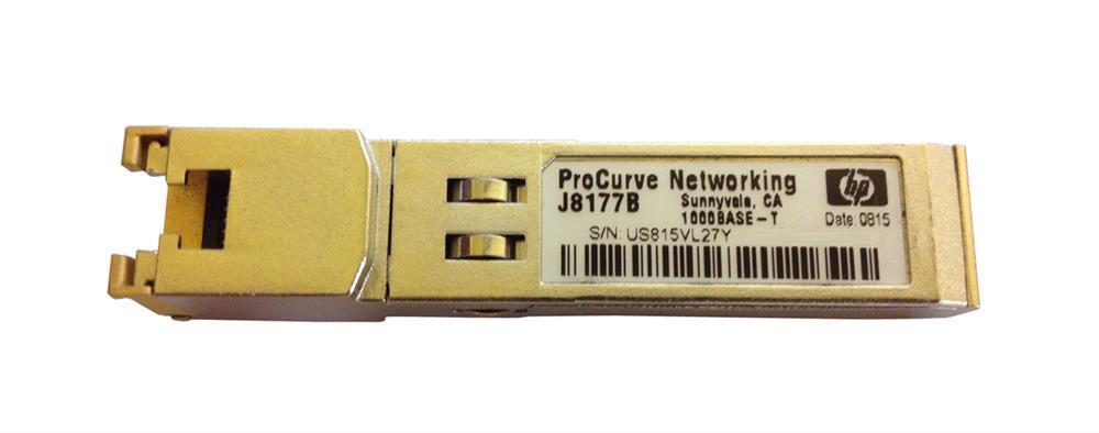 J8177BR HP ProCurve 1Gbps 1000Base-T Copper 100m RJ-45 Connector SFP (mini-GBIC) Transceiver Module