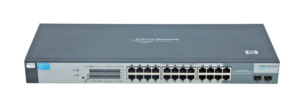 J9028A HP ProCurve 1800-24G Managed Ethernet Switch 24 x 10/100/1000Base-T LAN 2 x SFP (Mini-GBIC) (Refurbished)