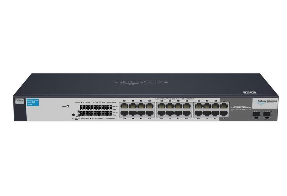 J9078A HP Procurve 1400-24G Unmanaged Gigabit Ethernet Switch 24 x 10/100/1000Base-T LAN 2 x SFP (Mini-GBIC) (Refurbished)