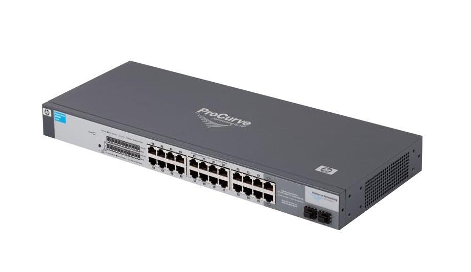 J9080AR HP ProCurve 1700-24 Ethernet Switch 22 x 10/100Base-TX LAN/ 2 x 10/100/1000Base-T LAN 2 x SFP (mini-GBIC) (Refurbished)