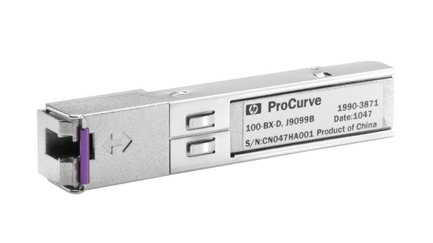 J9099-61001 HP Procurve X112 100Mbps 100Base-BX-D Single-mode Fiber 10km 1550nmTx/1310nmRx LC Connector SFP (Mini-GBIC) Transceiver Module