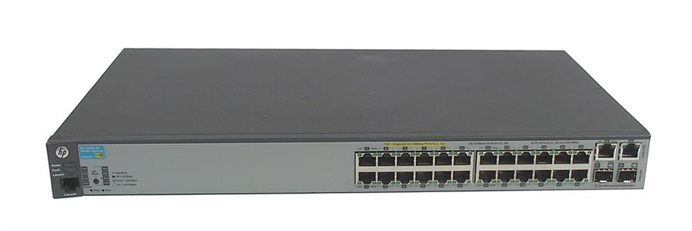 J9624AR HP 24-Ports 2 Slot 2 12 12 X 10/100/1000Base-T 10/100Base-Tx 10/100Base-Tx Power Over Ethernet 2 X SFP (mini-GBIC) Slot (Refurbished)