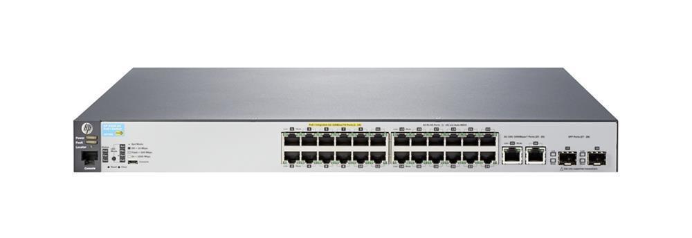 J9779AR HP ProCurve 2530-24-PoE+ 24-Ports 10/100Base-TX with 2-Ports 10/100/1000Base-T and 2-Ports SFP (mini GBIC) Fast Ethernet Managed Switch (Refurbished)
