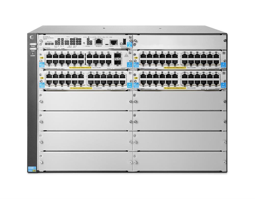 J9826A HP 5412R 92G PoE+ 2SFP+ v2 ZL2 Switch 92 x RJ-45 Autosensing 10/100/1000 Ports (Refurbished)