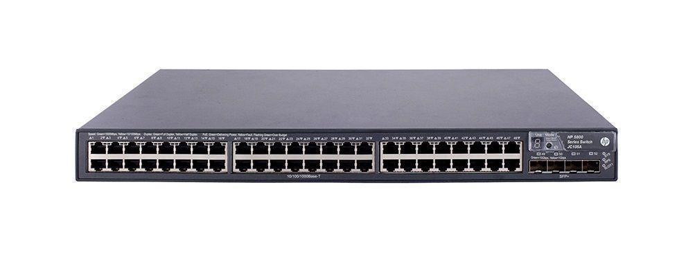 JC105-61101 HP A5800-48G 48-Ports Layer-3 Managed Gigabit 1000Base-T Ethernet Switch + 4 x SFP+ (mini-GBIC) (Refurbished)