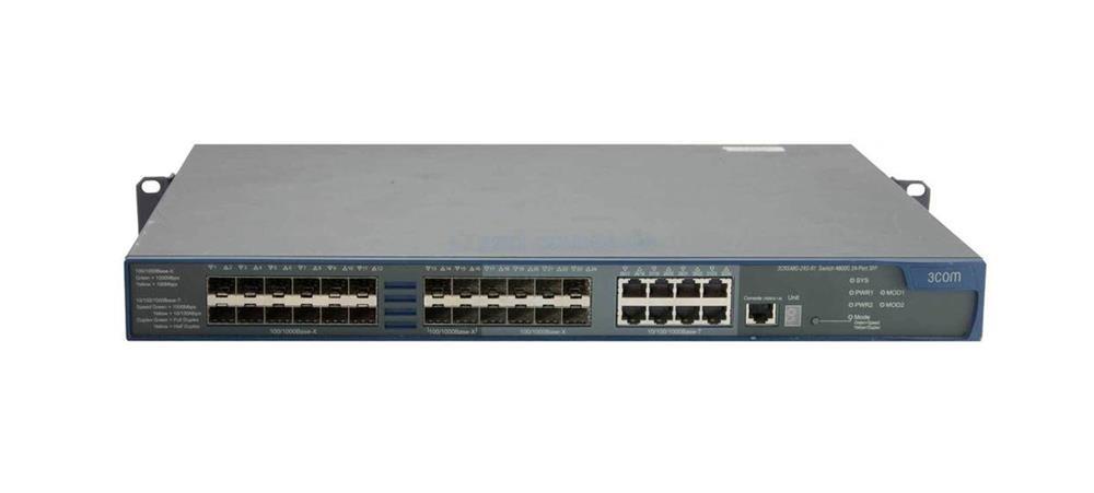 JD009A HP ProCurve E4800-24G-SFP 24-Ports Layer-4 Managed Stackable Gigabit Ethernet Switch with 8 x SFP (mini-GBIC) (Refurbished)