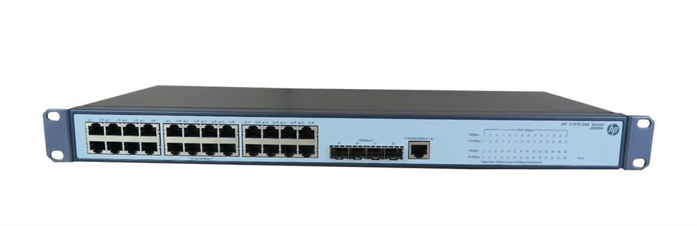 JE006AS HP 1910-24G 24-Ports 1000Base-T 4-Ports SFP (mini GBIC) Managed Gigabit Ethernet Switch (Refurbished)