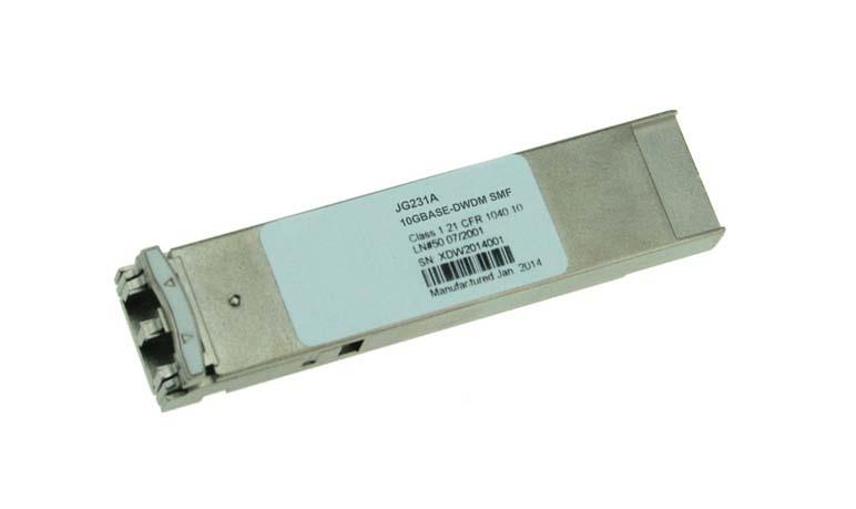 JG231A HP ProCurve X180 10Gbps 10GBase-DWDM Single-mode Fiber 80km 1558.98nm Duplex LC Connector XFP Transceiver Module