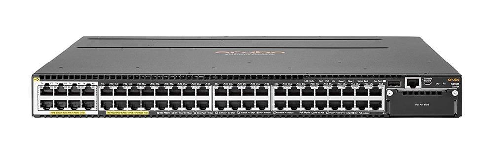 JL076AR Aruba 3810M 40G 8 HPE Smart Rate PoE+ 1-slot Switch Refurbished 1 Expansion Slot 48 Network Manageable Twisted Pair Modular 3 Layer Supported (Refurbished)