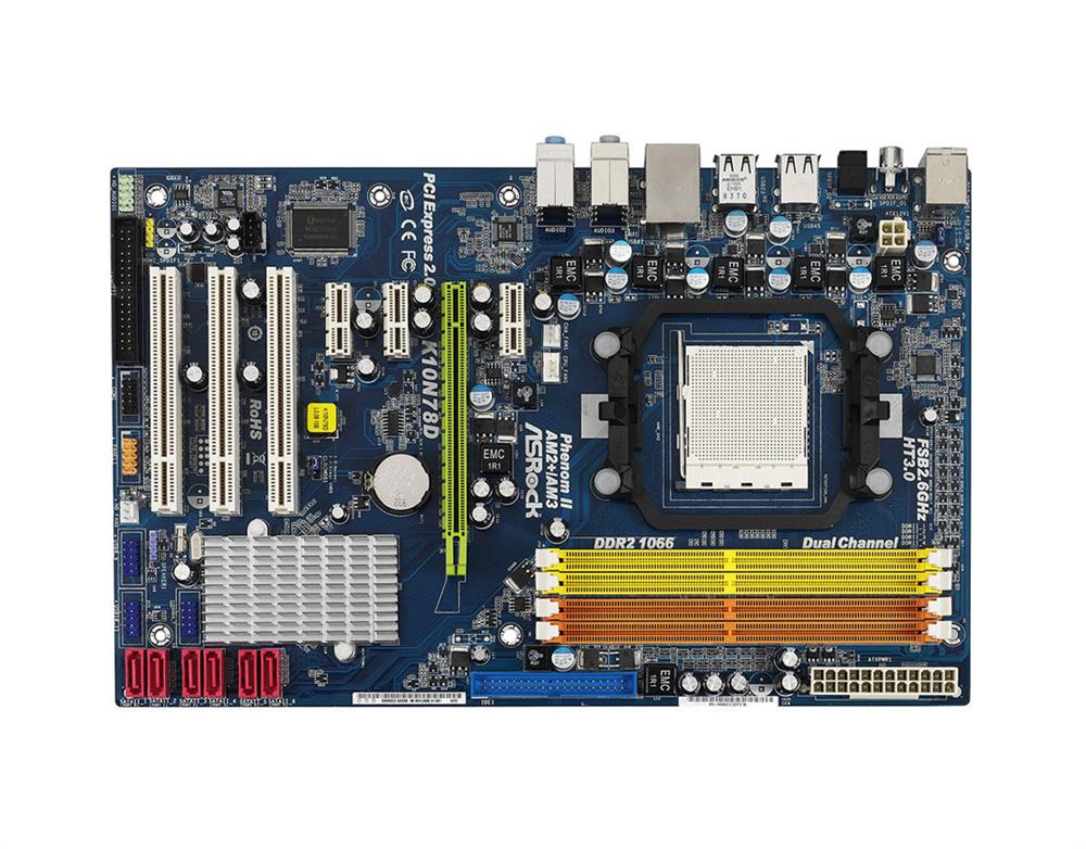 K10N78D-BO-R ASRock K10n78d Nvidia Nforce 720d Socket Am3 Atx Motherboard W/a (Refurbished)