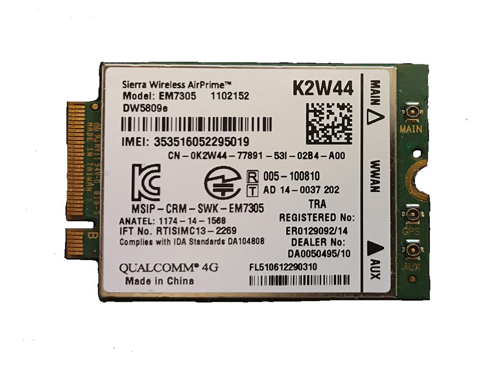 K2W44 Dell Wireless Wwan Card Dw5809e 4g Hf