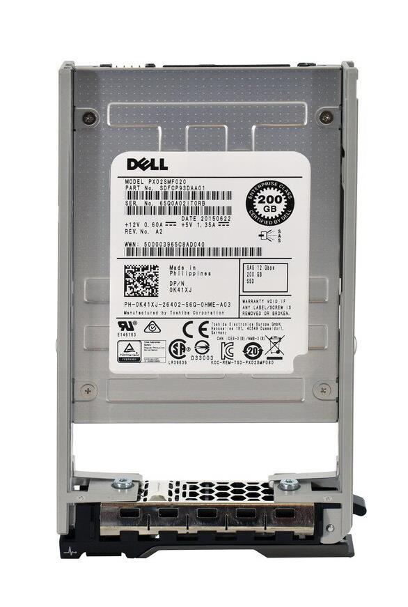 K41XJ Dell 200GB eMLC SAS 12Gbps 2.5-inch Internal Solid State Drive (SSD)
