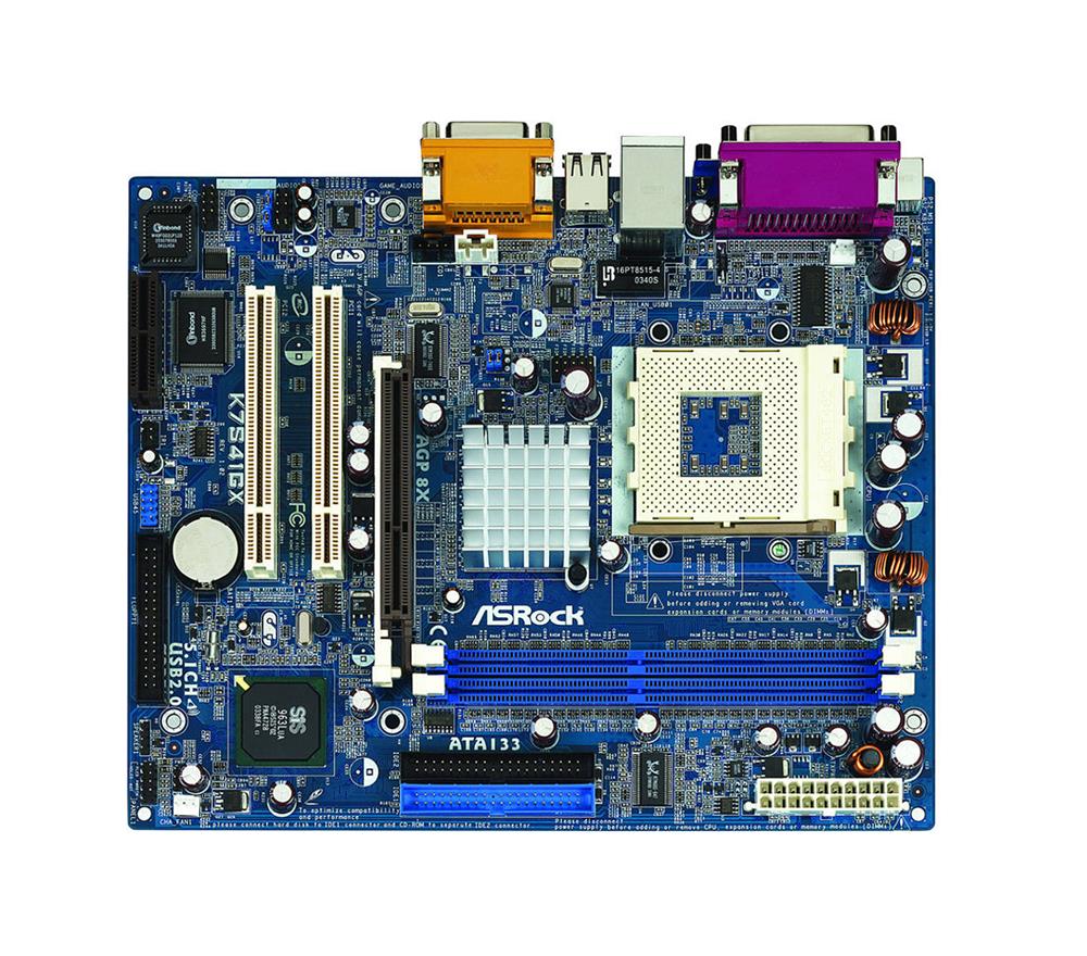 K7S41GX-BO-R ASRock K7S41GX SiS 741GX/963L Chipset Socket 462 micro-ATX Motherboard (Refurbished)