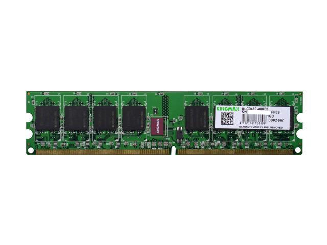 KLCD48F-A8 KingMax 1GB PC2-5300 DDR2-667MHz non-ECC Unbuffered 240-Pin DIMM Memory Module