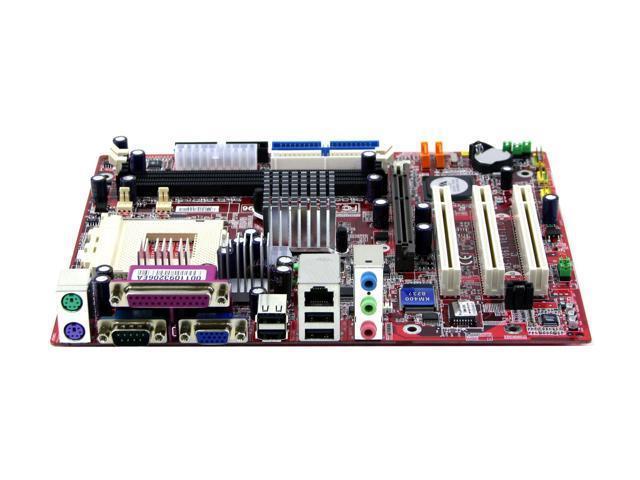 KM4M-V MSI Socket 462 VIA KM400 + VT8237 Chipset AMD Athlon XP/ Athlon/ AMD Duron Processors Support DDR 2x DIMM 2x SATA 1.50Gb/s Micro-ATX Motherboard (Refurbished)