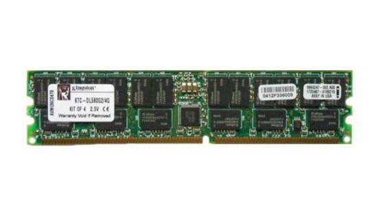 KTC-DL580G2/4G Kingston 4GB Kit (4 X 1GB) PC1600 DDR-200MHz Registered ECC 184-Pin DIMM 2.5V Memory for Compaq Servers