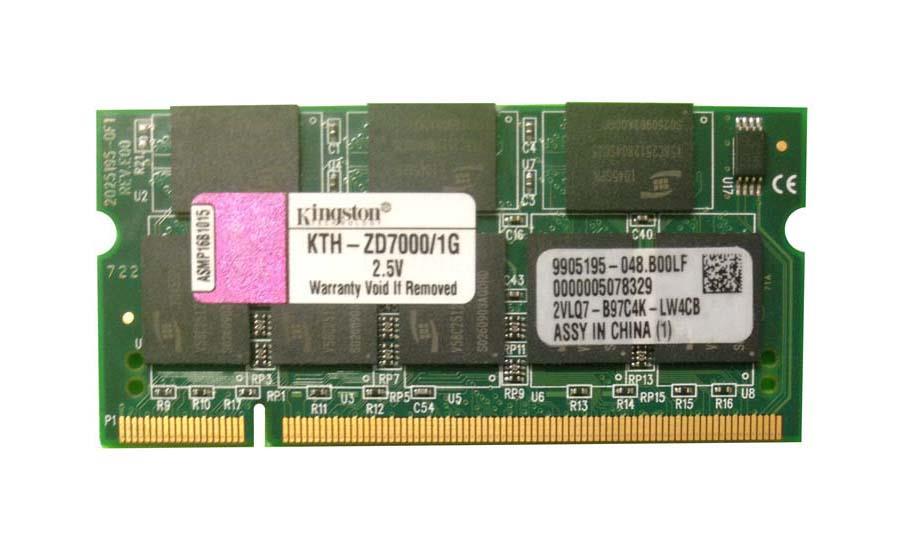 KTH-ZD7000/1G Kingston 1GB PC2700 DDR-333MHz non-ECC Unbuffered CL2.5 200-Pin SoDimm Memory Module for HP/Compaq 324702-001, 336579-001, 344868-001, 350238-001, 355927-001, 367775-001, 383950-001, DC890B, DX763A, EK693AA