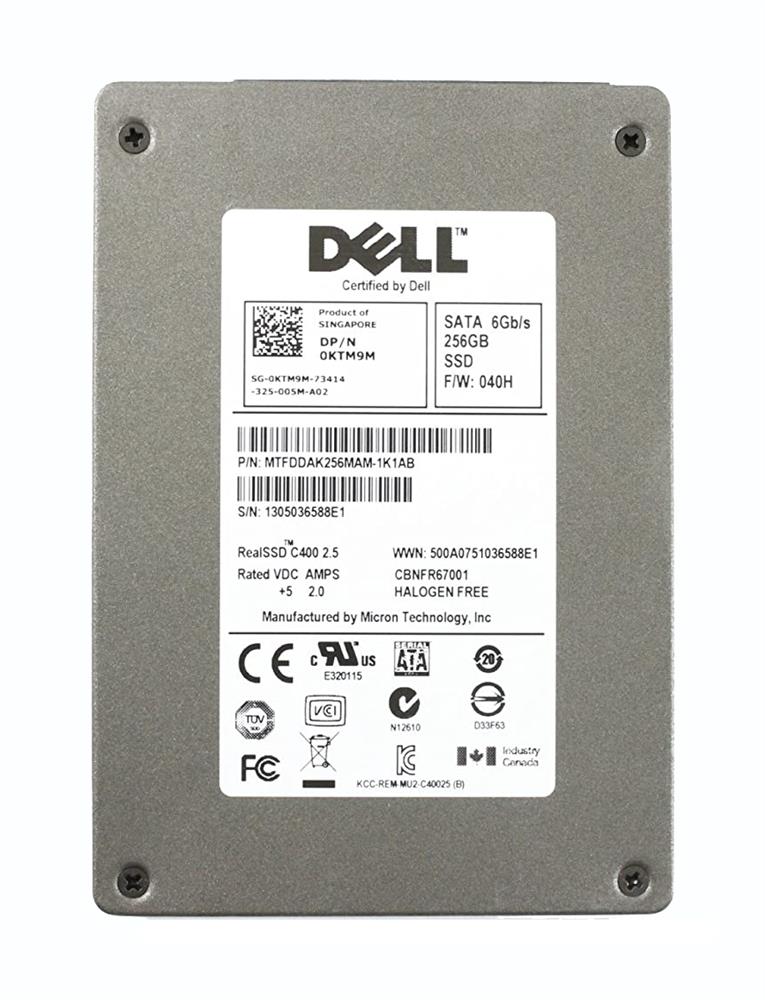 KTM9M Dell 256GB MLC SATA 6Gbps 2.5-inch Internal Solid State Drive (SSD)