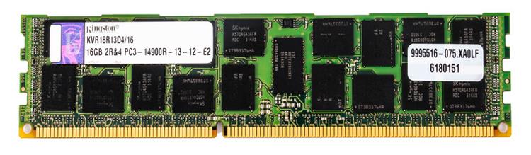 KVR18R13D4/16KF Kingston 16GB PC3-14900 DDR3-1866MHz ECC Registered CL13 240-Pin DIMM Dual Rank x4 Memory Module w/TS