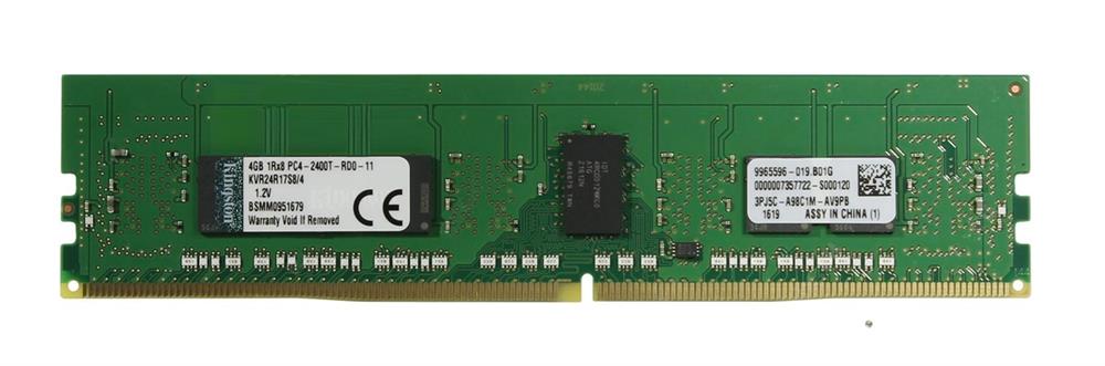 KVR24R17S8/4 Kingston 4GB PC4-19200 DDR4-2400MHz Registered ECC CL17 288-Pin DIMM 1.2V Single Rank Memory Module