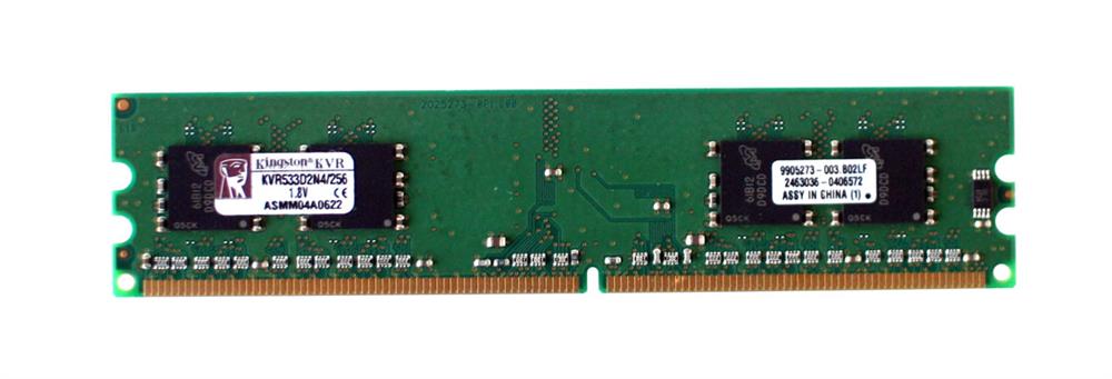 KVR533D2N4/256 Kingston 256MB PC2-4200 DDR2-533MHz non-ECC Unbuffered CL4 240-Pin DIMM Memory Module