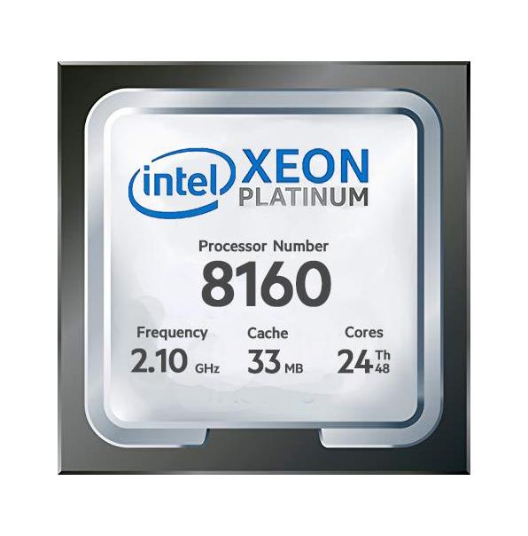L09272-001 Intel Xeon Platinum 8160 24-Core 2.10GHz 10.40GT/s UPI 33MB L3 Cache Socket LGA3647 Processor